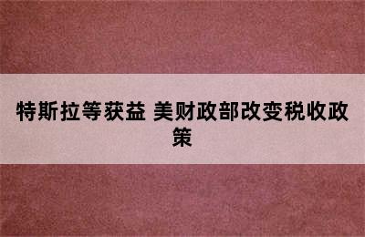 特斯拉等获益 美财政部改变税收政策